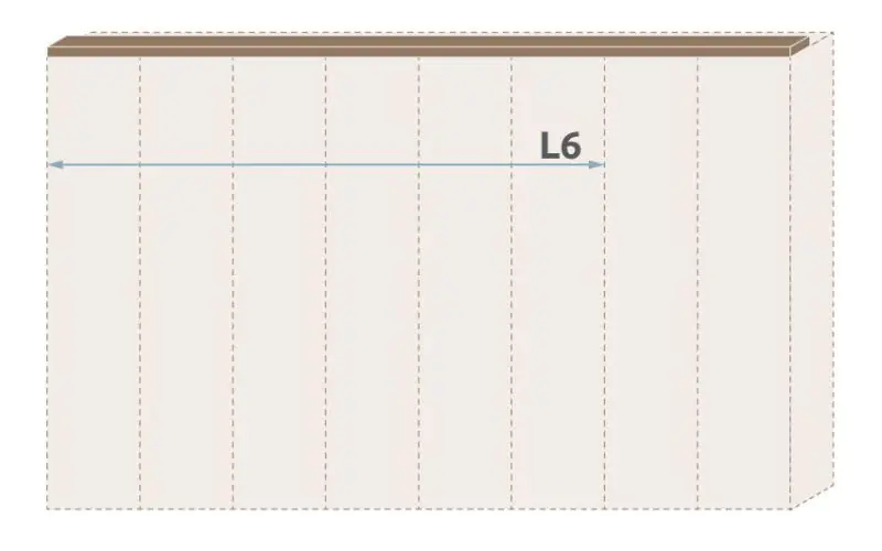 boven lijst voor draaideurkast / kledingkast Gataivai en uitbreidings- aanbouwmodules, set van 2, kleur: walnoten - breedte: 136 cm