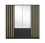 Kledingkast met 2 spiegeldeuren / 200 x 54,5 x 200,5 cm / 2 lades / 10 vakken / 4 draaideuren / metalen handgrepen / 1 kledingstang / Iraklio 06 / lamellen