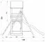 Spielturm S11A inkl. Wellenrutsche, Doppelschaukel-Anbau, Sandkasten und Holzleiter - Abmessungen: 330 x 360 cm (B x T)