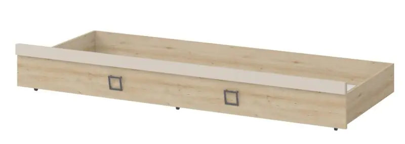 onderschuifbed  voor eenpersoonsbed / logeerbed, kleur: beuken / crème - 80 x 190 cm (B x L)
