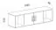 Kinderkamer - hangplank / wandrek Fabian 12, kleur: eiken lichtbruin / wit / grijs - 33 x 120 x 31 cm (h x b x d)