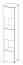 Jeugdkamer / tienererkamer - deels open kast - Roland 04 , kleur: Bruin - 198 x 40 x 40 cm (H x B x D)