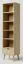 Open kast / boekenkast massief grenen natuur Aurornis 19 - Afmetingen: 200 x 50 x 40 cm (H x B x D)