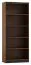 Regal Mojokerto 15, Farbe: Walnuss / Schwarz - Abmessungen: 194 x 80 x 39 cm (H x B x T)