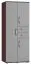 Schrank Tabubil 30, Farbe: Wenge / Grau - Abmessungen: 200 x 80 x 60 cm (H x B x T)