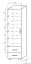 kast Ciomas 26, kleur: Sonoma eiken / grijs - afmetingen: 190 x 50 x 40 cm (H x B x D)