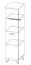 Drehtürenschrank / Kleiderschrank Panduros 02, Farbe: Kiefer Weiß / Eiche Braun - Abmessungen: 185 x 45 x 52 cm (H x B x T)
