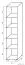 Regal Garut 19, Farbe: Sonoma Eiche - Abmessungen: 194 x 40 x 40 cm (H x B x T)