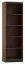 Regal Mojokerto 13, Farbe: Walnuss / Schwarz - Abmessungen: 194 x 60 x 39 cm (H x B x T)