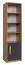 Boekenkast / open kast Valbom 07, kleur: eiken riviera / wit / grafiet - afmetingen: 188 x 51 x 40 cm (H x B x D), met één deur