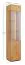 Vitrine kast Sienne 02 rechtsdraaiende deur, 205 x 43 x 37 cm, incl. LED-verlichting, geborsteld hout, in geolied wild eiken, getint glas, 1 deur, 5 schappen