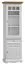 Vitrine kast Gyronde 14, deur rechts draaiend, massief grenen, kleur: wit / eiken - 190 x 60 x 45 cm (H x B x D)