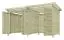 Fietsenberging / schuur 12, gemaakt van grenen - buitenmaten: 408 x 254 x 225 cm (L x B x H)