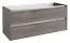 wastafelmeubel Kolkata 39 met sifonuitsparingen voor dubbele wastafel, kleur: grijs essen - 50 x 120 x 46 cm (H x B x D)