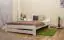 Einzelbett / Gästebett  Kiefer Vollholz massiv weiß lackiert A9, inkl. Lattenrost  - Abmessung 140 x 200 cm