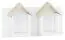 Kinderkamer - wandplank / hangrek Egvad 17, kleur: wit / beuken - afmetingen: 45 x 80 x 21 cm (h x b x d), met 2 vakken