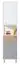 Jeugdkamer / tienerkamer - kledingkast Burdinne 05, kleur: Wit / eiken / Grijs - Afmetingen: 190 x 45 x 40 cm (H x B x D)