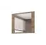 Wastafel onderbouw incl. Jalon spiegelpaneel met sifon uitsparing, kleur: Wotan eiken / mat zwart - 57 x 60 x 35 cm (H x B x D)