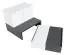 Jeugdkamer / tienerkamer - ladekast Marincho 05, 2 delen, kleur: wit / zwart - Afmetingen: 89 x 107 x 95 cm (h x b x d)
