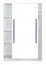 Kinderkamer - schuifdeurkast / kast Walter 12, kleur: wit hoogglans / paars - 191 x 120 x 60 cm (H x B x D)