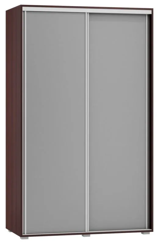 Schiebetürenschrank / Kleiderschrank Tabubil 31, Farbe: Wenge / Grau - Abmessungen: 200 x 120 x 60 cm (H x B x T)