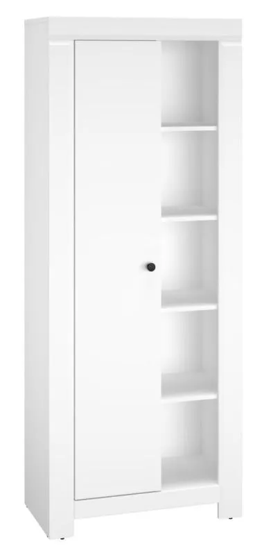 Kast Orivesi 05, kleur: wit - afmetingen: 201 x 80 x 42 cm (H x B x D), met 1 deur en 10 vakken