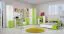 Jugendzimmer Lowboard Namur 21, Farbe: Grün / Beige - Abmessungen: 30 x 30 x 214 cm (H x B x T)