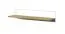 Sirte 12 wandplank / hangrek, kleur: eiken / wit hoogglans - afmetingen: 17 x 80 x 18 cm (H x B x D)