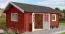 Chalet / tuinhuis G293 Zweeds rood incl. vloer - blokhut 40 mm, grondoppervlakte: 22,42 m², zadeldak