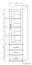 Vitrine Pamulang 01, Farbe: Sonoma Eiche - Abmessungen: 200 x 52 x 40 cm (H x B x T)