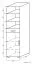 Half openkast Ciomas 29, kleur: Sonoma eiken / grijs - afmetingen: 190 x 50 x 40 cm (H x B x D)