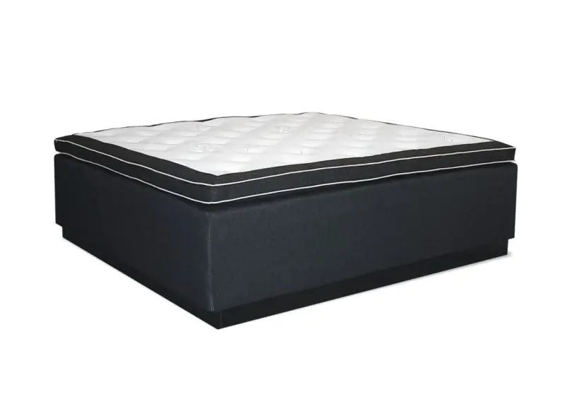Boxspring bed FENI, Box: Bonellvering, Matras: pocketvering, topper matras: schuim - Afmeting: 120 x 200 cm