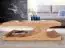 Salontafel met extravagante vorm gemaakt van massief acaciahout, kleur: acacia - afmetingen: 38 x 70 x 118 cm (H x B x D), handgemaakt