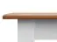 Uitschuifbare eettafel Gyronde 22, massief grenen, kleur: Wit / Eiken - Afmetingen: 150-197 x 93 cm (B x D)