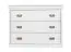 Siteboard kast / dressoir Jabron 10 , massief grenen, wit gelakt - 83 x 107 x 42 cm (H x B x D)