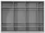 draaideurkast / kleerkast met LED-lijst Siumu 26, kleur: wit / wit hoogglans - 226 x 322 x 60 cm (H x B x D)