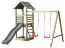 Speeltoren S11B incl. golfglijbaan, dubbele schommel aanbouw, zandbak en houten ladder - Afmetingen: 330 x 360 cm (B x D)