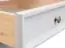 Schreibtisch Gyronde 23, Kiefer massiv Vollholz, Farbe: Weiß / Walnuss - 77 x 155 x 53 cm (H x B x T)