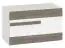 Schoenenkast Knoxville 21, kleur: wit grenen / grijs - Afmetingen: 47 x 80 x 42 cm (h x b x d), met 1 klepdeur en 4 vakken