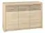 dressoir / ladenkast Mesquite 10, kleur: Sonoma eiken licht / Sonoma eiken truffel - Afmetingen: 91 x 138 x 40 cm (H x B x D), met 3 deuren, 3 laden en 6 vakken