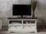 TV-onderkast Gyronde 09, massief grenen, kleur: wit / walnoot - 53 x 111 x 53 cm (H x B x D)