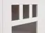 Vitrine kast Gyronde 14, deur rechts draaiend, massief grenen, kleur: wit / eiken - 190 x 60 x 45 cm (H x B x D)