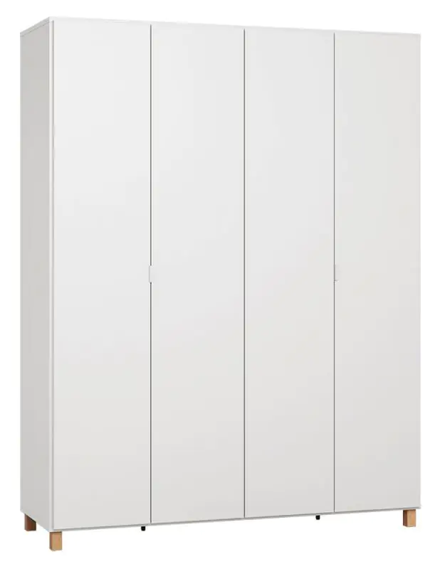 Draaideurkast / kledingkast Invernada 15, kleur: wit - Afmetingen: 239 x 185 x 57 cm (H x B x D)