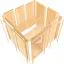 Sauna "Druna" SET met bronskleurige deur, glazen front en rand - kleur: naturel, kachel 9 kW - 240,5 x 248 x 202 cm (B x D x H)