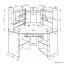 Bureau Banjaran 08, kleur: elzenhout - afmetingen: 141 x 108 x 108 cm (H x B x D)