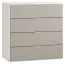 dressoir / ladekast Bellaco 32, kleur: wit / grijs - Afmetingen: 92 x 90 x 47 cm (h x b x d)