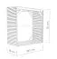 Brandhout overkapping Zittau 01, grijs - Afmetingen: 167 x 76 x 171 cm (L x B x H)