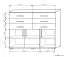 Lowboard kast / dressoir Cikupa 38, kleur: walnoot / iep - afmetingen: 103 x 130 x 40 cm (H x B x D)