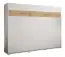 opklapbed /opklapbaar bed Namsan 04 horizontaal, kleur: mat wit / eiken Artisan - ligvlak: 160 x 200 cm (B x L)