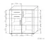 Ladekast /dressoir Aitape 15, kleur: donker Sonoma eiken - afmetingen: 92 x 90 x 40 cm (H x B x D)